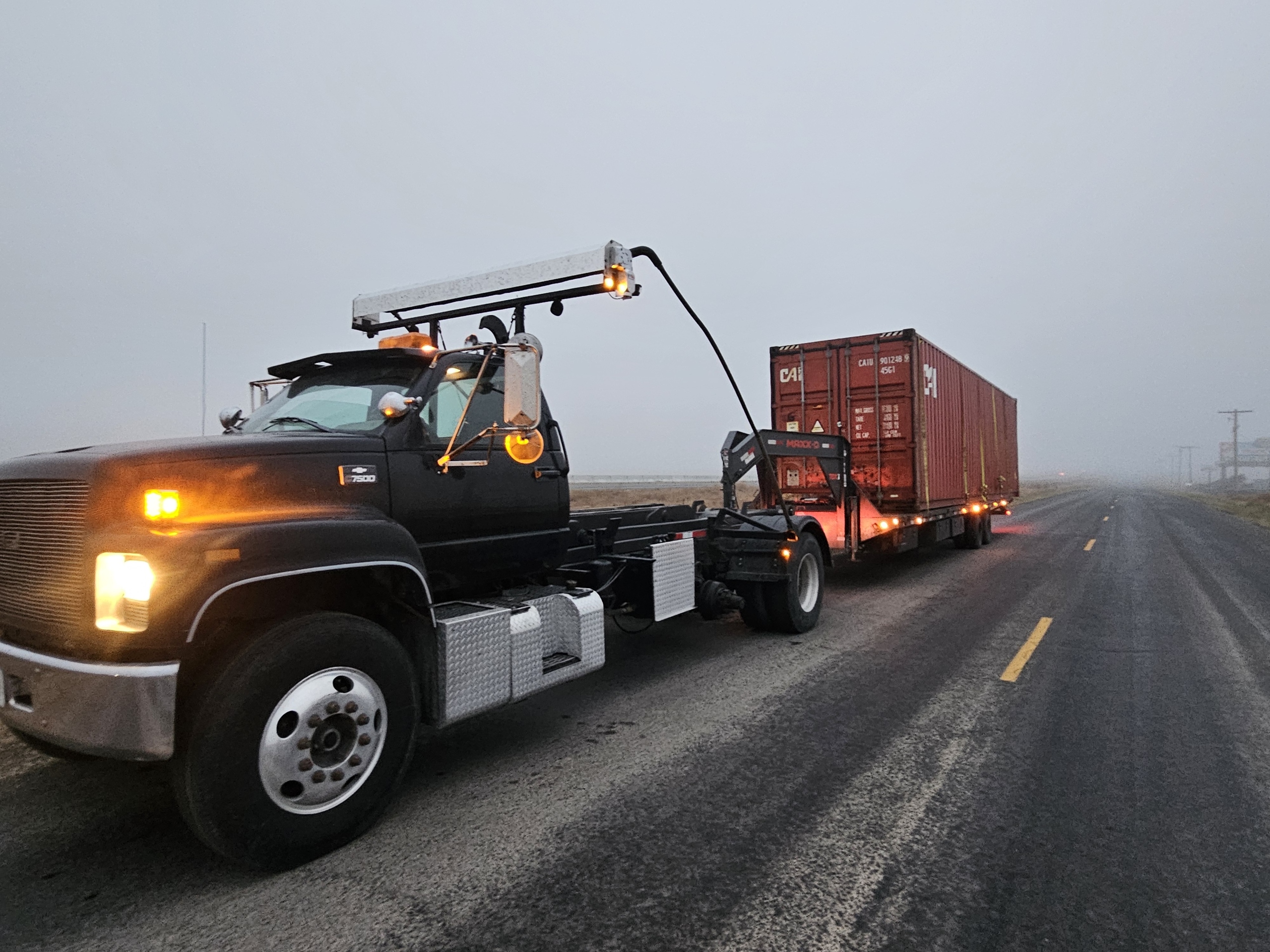 Moving Container On Truck
